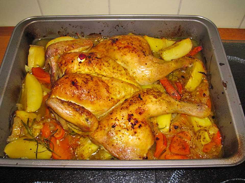 ARABISCHES ZITRONEN – KNOBLAUCH HUHN MIT KARTOFFELN UND ZWIEBELN ...